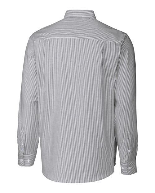 Kansas City Royals Cutter & Buck Women's City Connect Stretch Oxford Stripe  Long Sleeve Dress Shirt - Royal