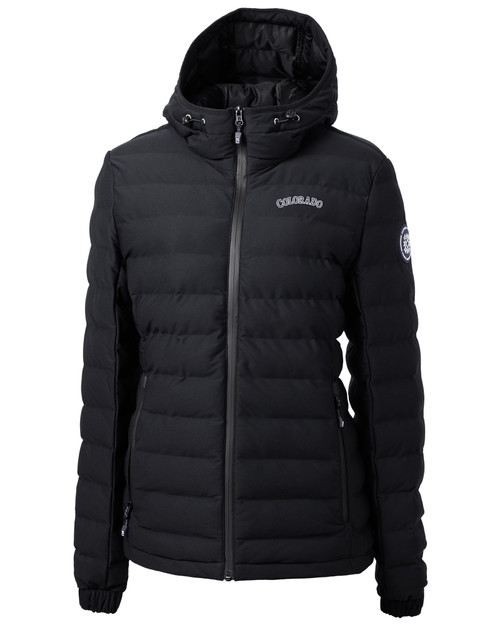 Colorado Rockies Cooperstown Cutter & Buck Mission Ridge Repreve® Eco Insulated Womens Puffer Jacket BL_MANN_HG 1