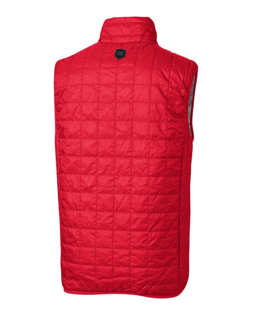 Men's Cutter & Buck Gray Louisville Cardinals Big Tall Rainier PrimaLoft Eco Full-Zip Puffer Vest