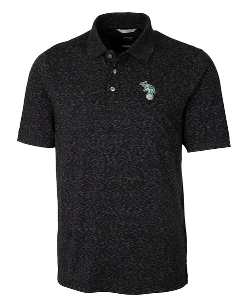 Oakland Athletics Cooperstown Cutter & Buck Advantage Tri-Blend Space Dye Mens Polo DKB_MANN_HG 1