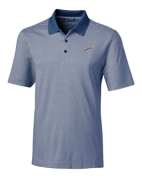 San Diego Padres Cooperstown Cutter & Buck Forge Tonal Stripe Stretch Mens Polo IND_MANN_HG 1