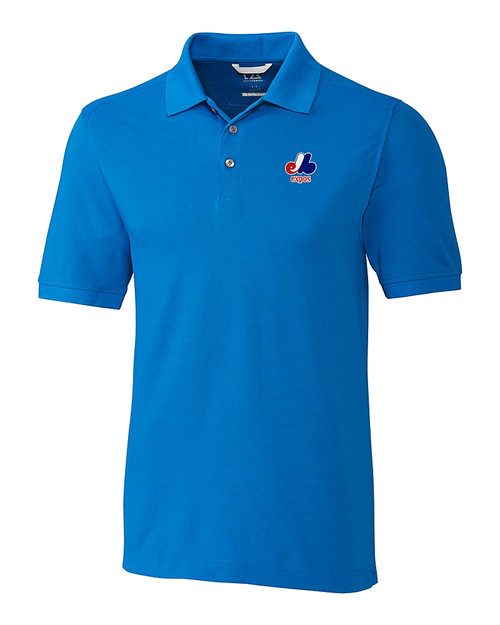 Montreal Expos Cooperstown Cutter & Buck Advantage Eco Tri-Blend Pique Mens Polo Digital Mannequin