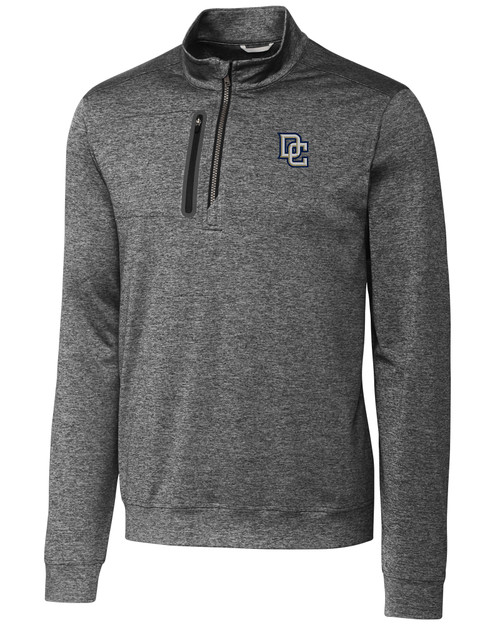 Washington Nationals Cooperstown Cutter & Buck Stealth Heathered Quarter Zip Mens Pullover EG_MANN_HG 1