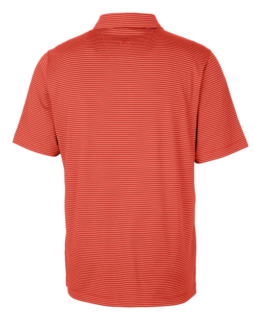 Men's Baltimore Orioles Cutter & Buck Orange Forge Tonal Stripe Stretch Polo