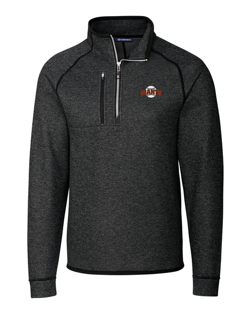 San Francisco Giants Cooperstown Cutter & Buck Mainsail Sweater-Knit Mens Half Zip Pullover Jacket CCH_MANN_HG 1