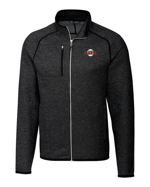 San Francisco Giants Cooperstown Cutter & Buck Mainsail Sweater-Knit Mens Full Zip Jacket CCH_MANN_HG 1