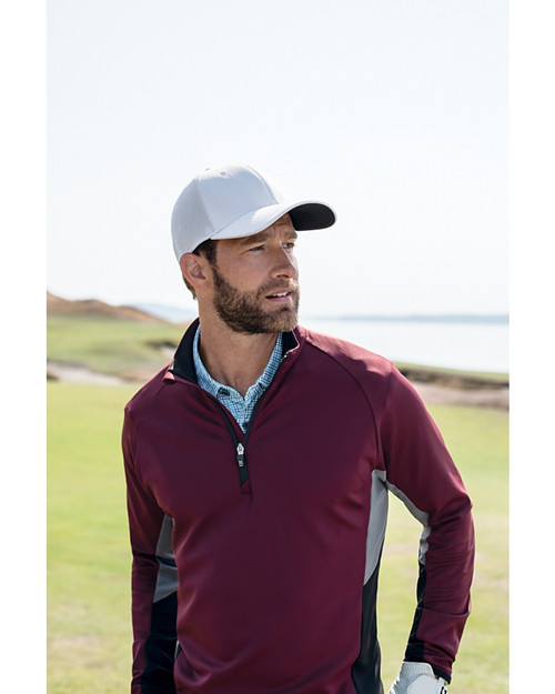 Cutter & Buck Traverse Colorblock Stretch Quarter Zip Mens