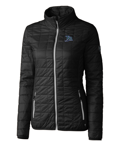 Tampa Bay Rays Cooperstown Cutter & Buck Rainier PrimaLoft®  Womens Eco Insulated Full Zip Puffer Jacket BL_MANN_HG 1