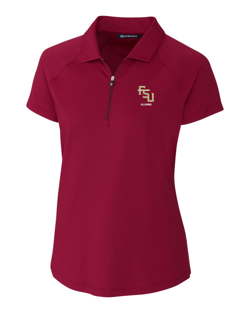 Florida State Seminoles Alumni Cutter & Buck Forge Stretch Womens Short Sleeve Polo CHT_MANN_HG 1