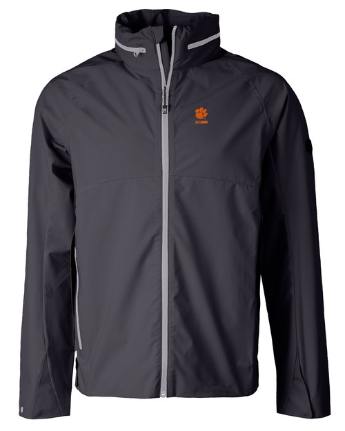 Clemson Tigers Alumni Cutter & Buck Vapor Water Repellent Stretch Mens Full Zip Rain Jacket OSI_MANN_HG 1