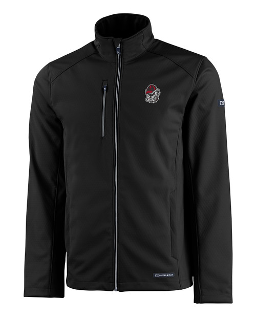 Georgia Bulldogs Cutter & Buck Evoke Eco Softshell Recycled Full Zip Mens Jacket BL_MANN_HG 1