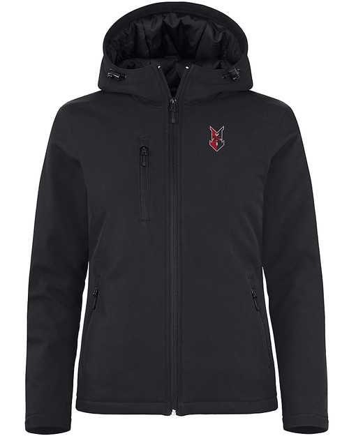 Indianapolis Indians Clique Equinox Insulated Womens Softshell Jacket Black Mannequin