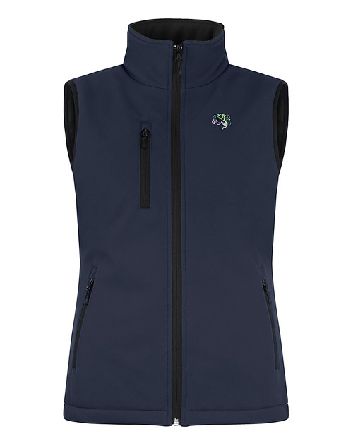 Gwinnett Stripers Clique Equinox Insulated Womens Softshell Vest Dark Navy Mannequin