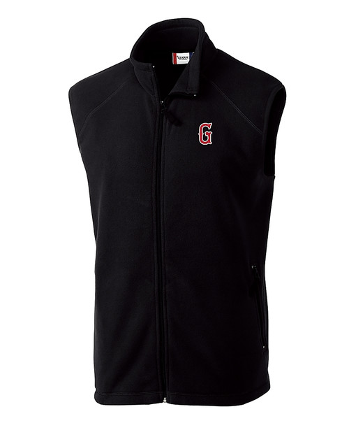 Greenville Drive Clique Summit Performance Fleece Full Zip Mens Vest Black Mannequin