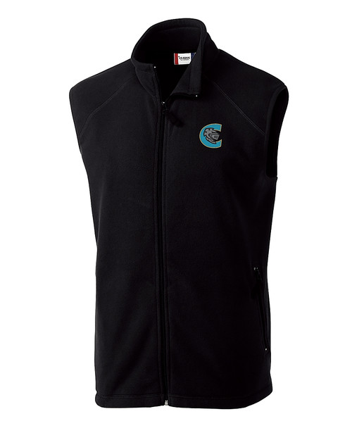 Charlotte Knights Clique Summit Performance Fleece Full Zip Mens Vest Black Mannequin