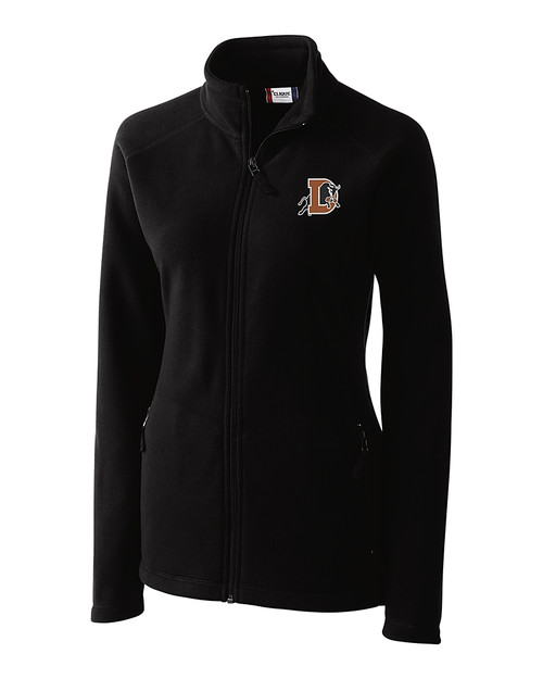 Durham Bulls Clique Summit Performance Fleece Full Zip Womens Jacket Black Mannequin
