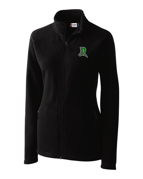 Dayton Dragons Clique Summit Performance Fleece Full Zip Womens Jacket Black Mannequin