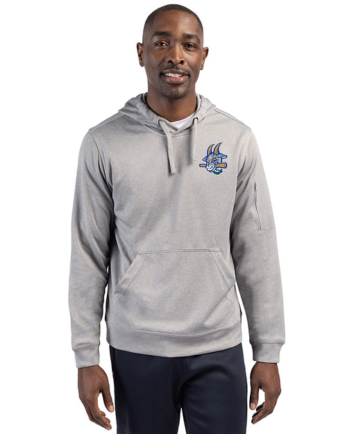 Hartford Yard Goats Clique Lift Eco Performance Unisex Pullover Hoodie Sweatshirt Grey Melange Front