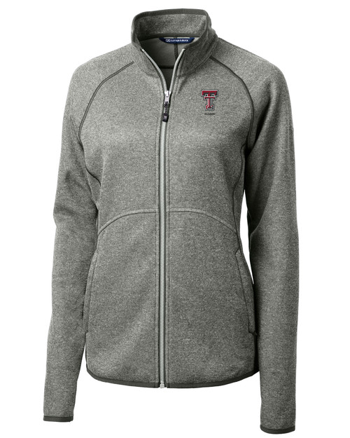 Texas Tech Red Raiders Alumni Cutter & Buck Mainsail Sweater-Knit Womens Full Zip Jacket POH_MANN_HG 1