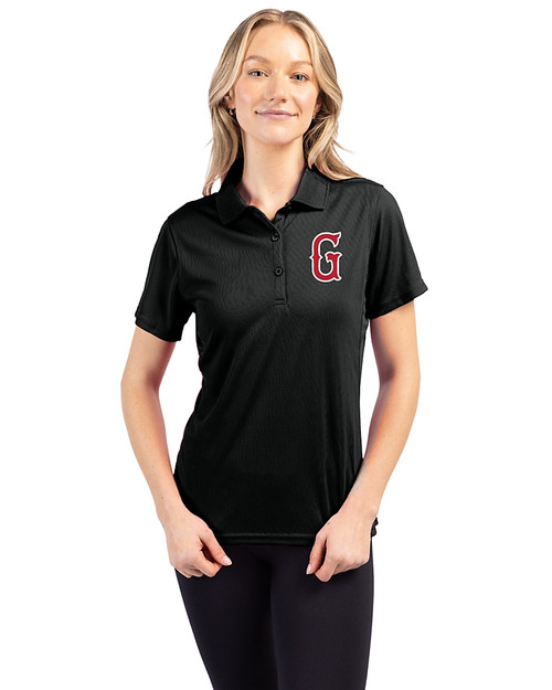 Greenville Drive Clique Ice Pique Womens Tech Polo Black Front