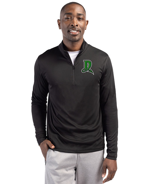 Dayton Dragons Clique Spin Eco Performance Half Zip Mens Pullover Black Front