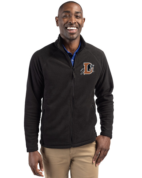 Durham Bulls Clique Summit Performance Fleece Full Zip Mens Jacket Black Front