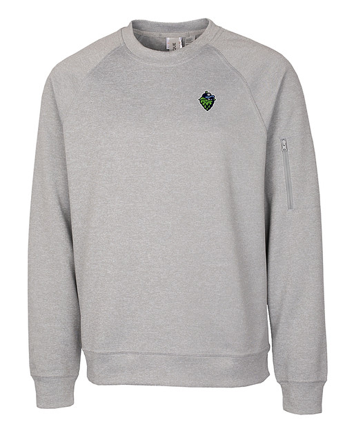 Hillsboro Hops Clique Lift Eco Performance Unisex Crewneck Sweatshirt Grey Melange Mannequin