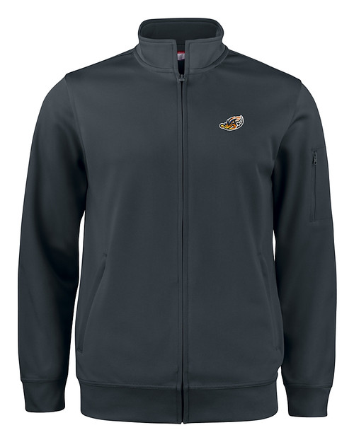 Akron RubberDucks Clique Lift Solution-dyed Performance Unisex Full Zip Sweatshirt Black Mannequin