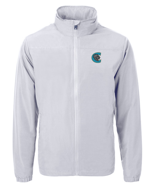 Charlotte Knights Cutter & Buck Charter Eco Knit Recycled Big & Tall Full-Zip Jacket POL_MANN_HG 1