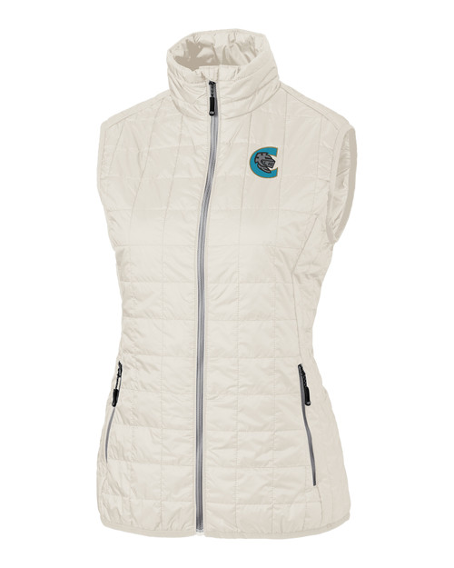 Charlotte Knights Cutter & Buck Rainier PrimaLoft® Womens Eco Insulated Full Zip Puffer Vest CCO_MANN_HG 1