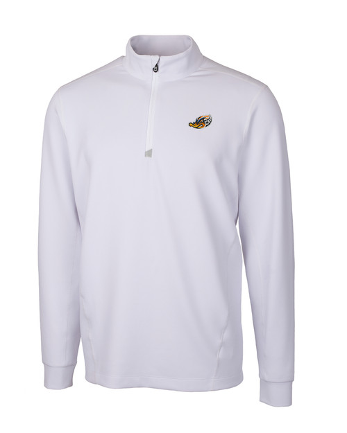 Akron RubberDucks Cutter & Buck Traverse Stretch Quarter Zip Mens Pullover WH_MANN_HG 1