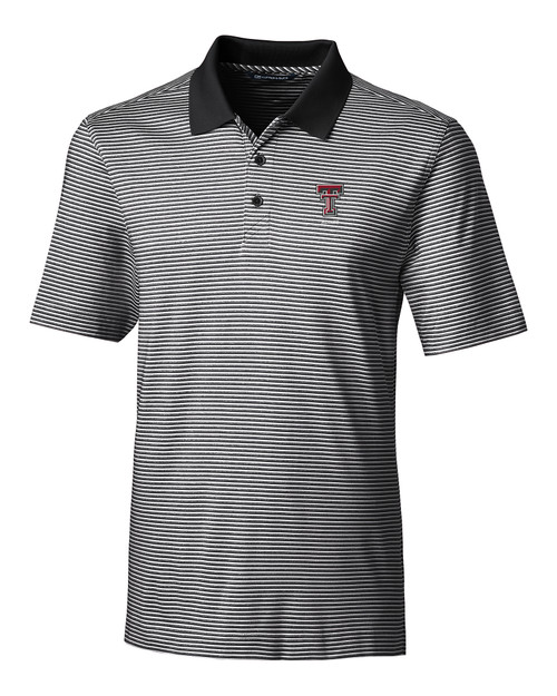 Texas Tech Red Raiders Alumni Cutter & Buck Forge Tonal Stripe Stretch Mens Polo BL_MANN_HG 1