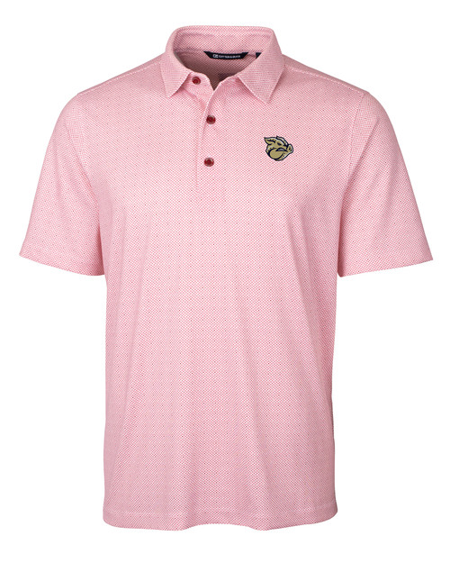 Lehigh Valley IronPigs Cutter & Buck Pike Double Dot Print Stretch Mens Polo CDR_MANN_HG 1