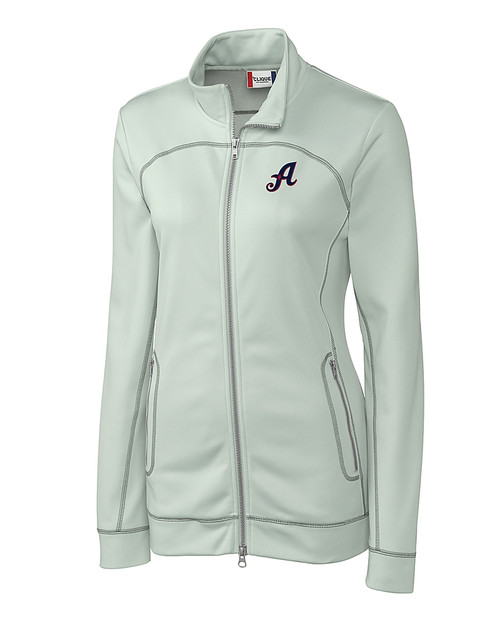 Reno Aces Clique Helsa Performance Womens Full Zip Knit Jacket Light Grey Mannequin