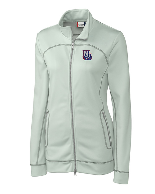 New Hampshire Fisher Cats Clique Helsa Performance Knit Womens Full Zip Light Grey Mannequin
