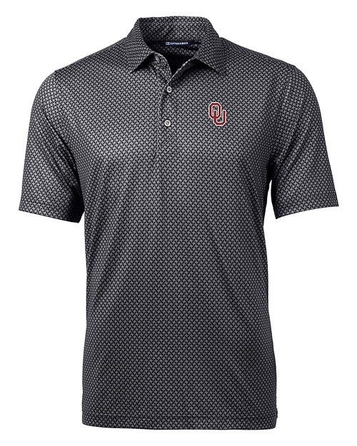 Oklahoma Sooners  Cutter & Buck Pike Banner Print Stretch Mens Polo BL_MANN_HG 