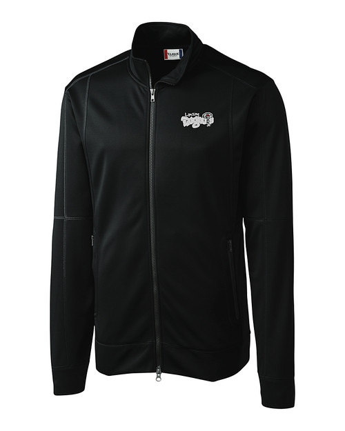 Lansing Lugnuts Clique Helsa Performance Mens Full Zip Knit Jacket Black Mannequin