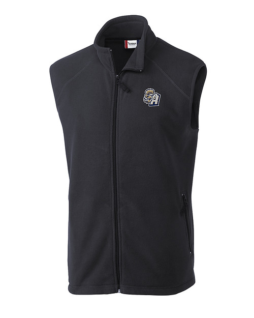 San Antonio Missions Clique Summit Performance Fleece Full Zip Mens Vest Charcoal Mannequin