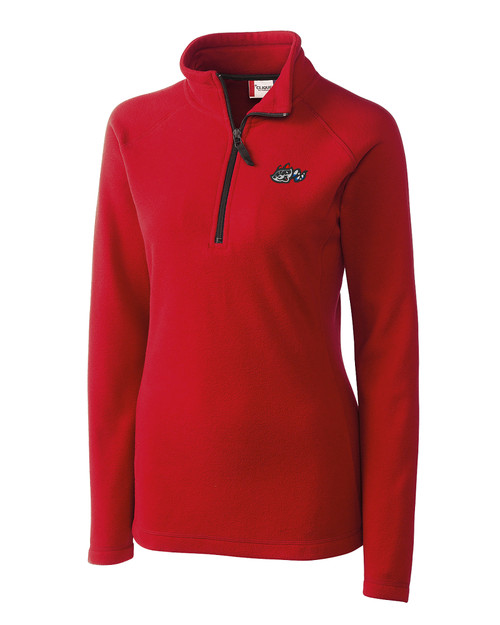 Rocket City Trash Pandas Clique Summit Performance Fleece Half Zip Womens Pullover Jacket GRY_MANN_HG 1