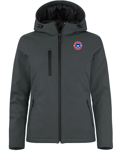 South Bend Cubs Clique Equinox Insulated Womens Softshell Jacket Pistol Mannequin