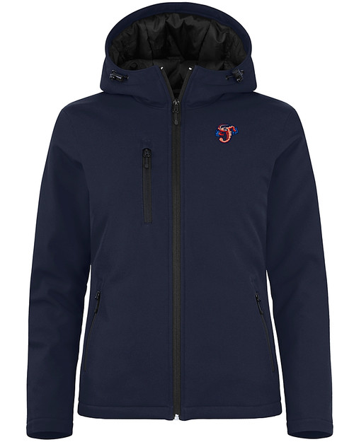 Jacksonville Jumbo Shrimp Clique Equinox Insulated Womens Softshell Jacket Dark Navy Mannequin