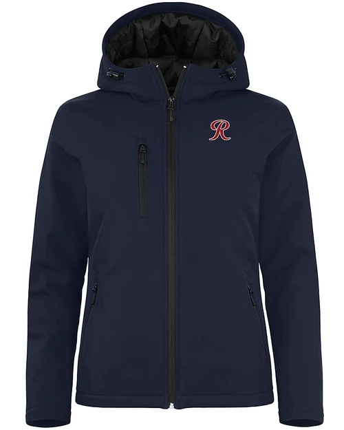 Tacoma Rainiers Clique Equinox Insulated Womens Softshell Jacket Dark Navy Mannequin