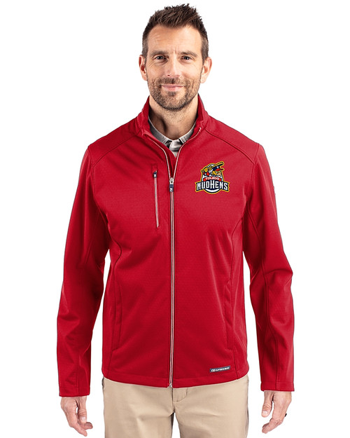 Toledo Mud Hens Cutter & Buck Evoke Softshell Recycled Full Zip Mens Jacket Cardinal Red Front