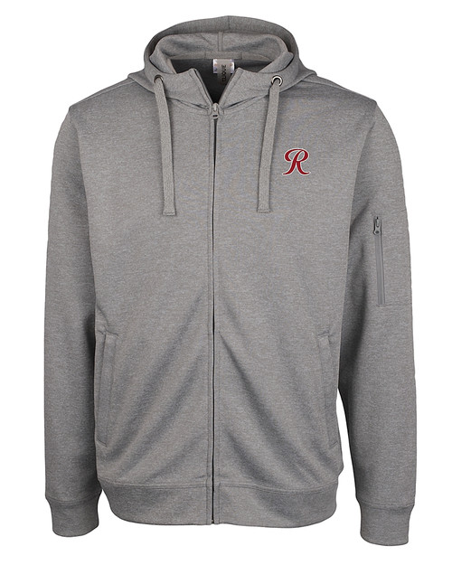Tacoma Rainiers Clique Lift Eco Performance Full Zip Unisex Hoodie Sweatshirt Grey Melange Mannequin