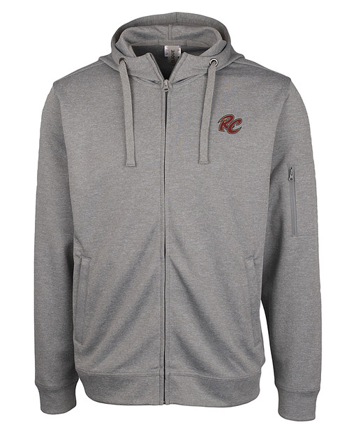 Sacramento River Cats Clique Lift Eco Performance Full Zip Unisex Hoodie Sweatshirt Grey Melange Mannequin