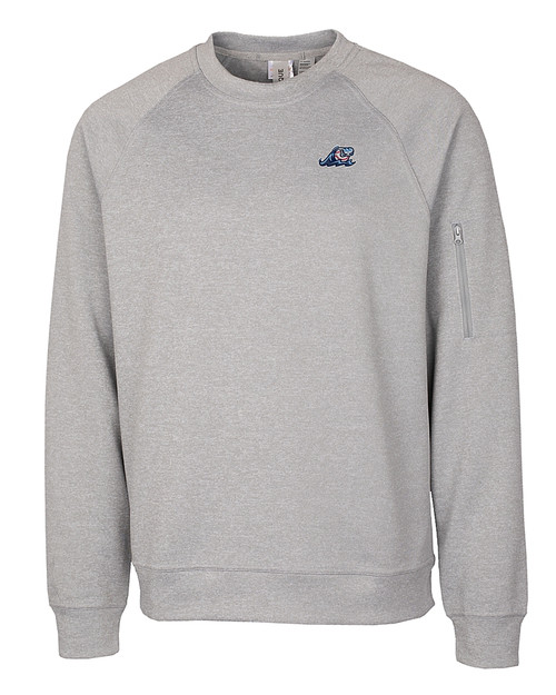 West Michigan Whitecaps Clique Lift Eco Performance Unisex Crewneck Sweatshirt Grey Melange Mannequin