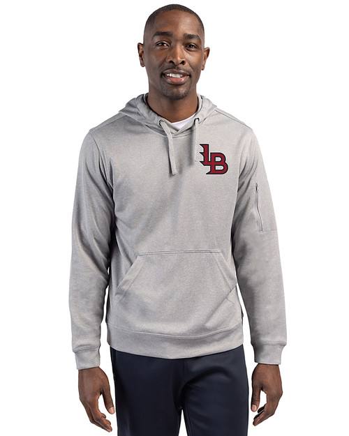 Louisville Bats Clique Lift Eco Performance Unisex Pullover Hoodie Sweatshirt Grey Melange Front