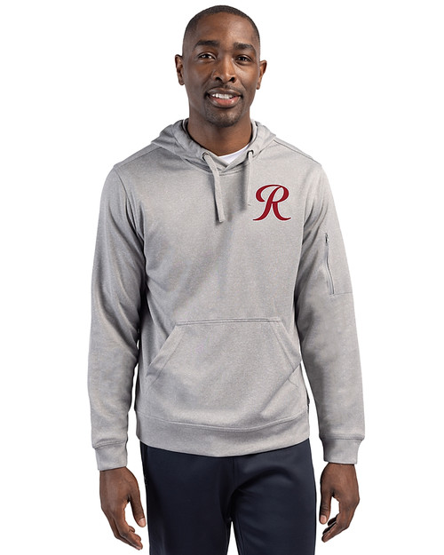 Tacoma Rainiers Clique Lift Solution-dyed Performance Unisex Hooded Pullover Sweatshirt Grey Melange Front