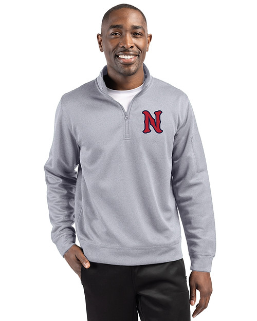 Nashville Sounds Clique Lift Eco Performance Half Zip Unisex Pullover Grey Melange Front
