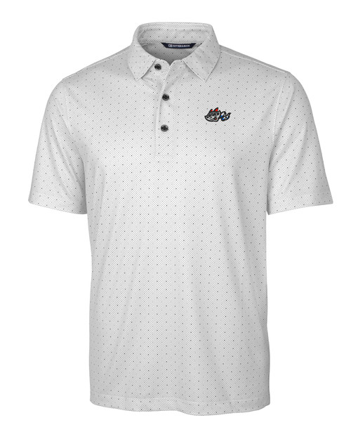 Rocket City Trash Pandas Cutter & Buck Pike Double Dot Print Stretch Mens Big and Tall Polo BL_MANN_HG 1